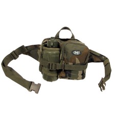 MFH Militaire Taille Sac + Bouteille Pêche Police Chasse Voyage Paintball Noir