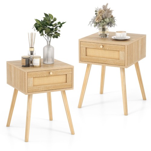 Lot tables rotin - lot, en
