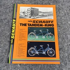 Vintage Velo Schauff The Tandem-King Bicycles Brochure Original W.Germany
