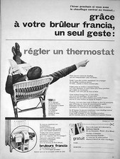 ADVERTISEMENT FRANCIA BURNERS CENTRAL HEATING ONE GESTURE SET A THERMOSTAT