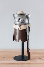 Statue Chat Métal Décoration