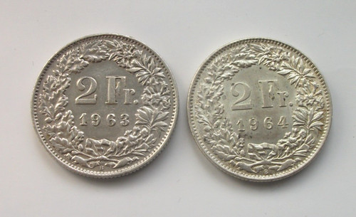 Suisse lot francs - suisse, 2