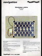 LORIENT (56) EQUIPMENT Navigation SOLAR GENERATOR "PLASTIMO" Tract 1960-1970