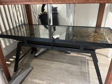 table basse vitrail lumineuse