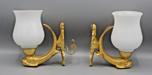 Paire applique bronze - paire, d'applique