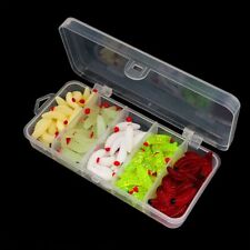 100 Pièces Souples Rouges Appâts De Pêche Vers Appâts Crankbaits Hameçons Vers