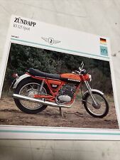 Zündapp KS125 sport 125 KS 1973 fiche carte moto de collection Atlas Allemagne