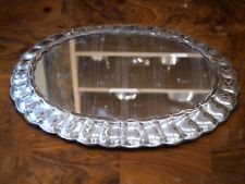 SOLID SILVER WOOD AND MIRROR TOP OR CENTERPIECE