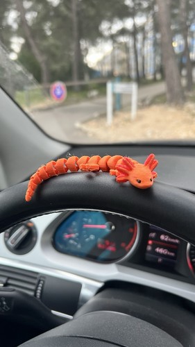 Figurine axolotl orange pla - orange,