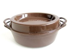 Cocotte Ovale Doufeu 29 cm Cousances Le Creuset France Fonte Émaillée Chocolat