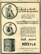 Publicité ancienne lait