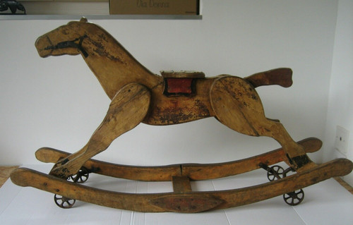 Jouet ancien cheval bois - jouet, en