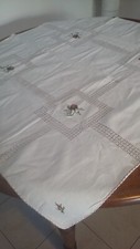 ANCIENNE NAPPE BLANC AJOUREE