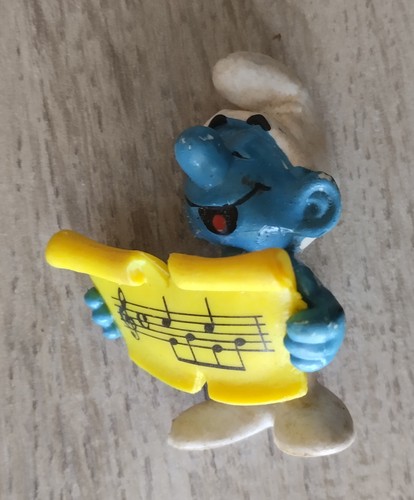 Figurine schtroumpf chanteur - figurine,