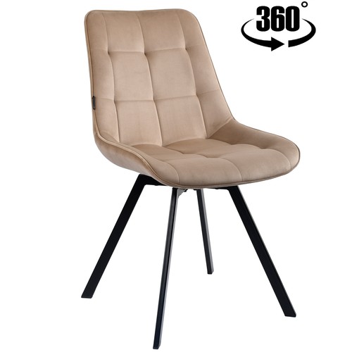 Chaise pivotante rembourrée