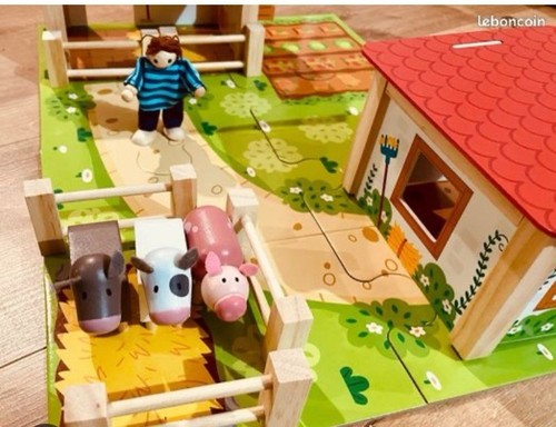 Ferme jouets bois animaux - ferme,