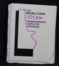 Vtg Wurlitzer Jukebox Service Manual 3700 Series Photograph Repair Book Shop Cpy