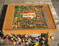 Ancien Coffret Jeux de Société TOUR du MONDE.. par Alain Claude Années 50