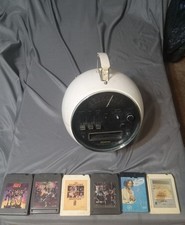 Vintage Weltron 2001 8 Track Player Radio White Space Ball AM/FM Radio For Parts