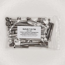 SUZUKI T 90 WOLF 1967-1973 Kit n°2 vis HEXAGONALE inox carters T90 