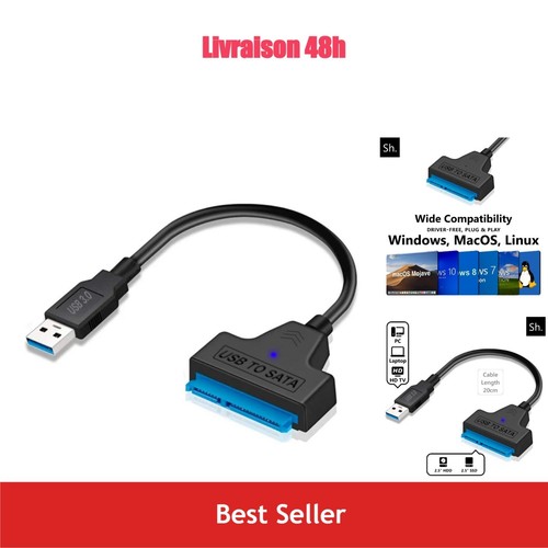 Câble sata usb - câble,