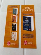 UN MARQUE PAGES "KEN FOLLETT" 5 x 16 cm LE LIVRE DE POCHE