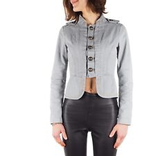Diesel Women's Gray Blue Denim Crop Jacket size XS