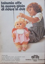 Advertising Italian Clipping 1975 DOLL TATAMIA EFFE