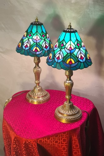 Paire lampe bronze - paire,