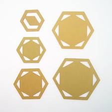 5pcs Hexagon Templates Quilting Patchwork Broderie Model Handmade DIY