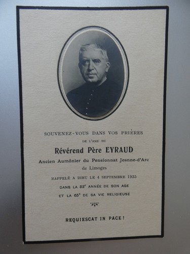 Image pieuse mortuaire - , rp