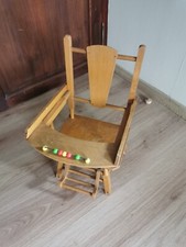 Chaise haute en bois pour