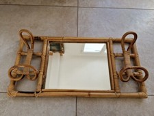 Porte manteau en bambou et rotin osier Design style Audoux Minet 1960 années 60