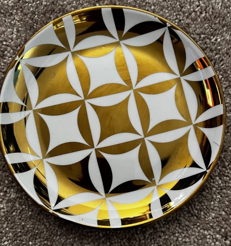 Set gold white geometric - set,