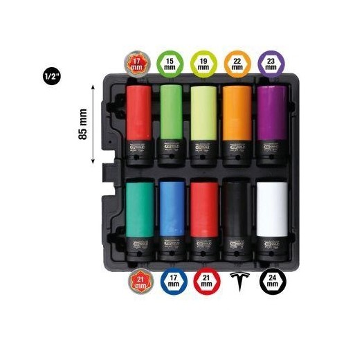 Coffret douilles chocs - douilles, à