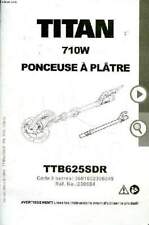 Titan 710 W Ponceuse à plâtre Mode d'emploi - Collectif - 0