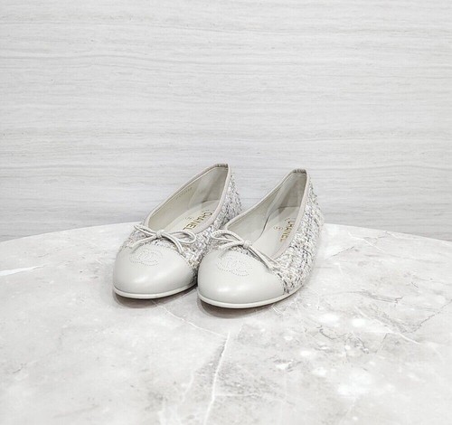 Chanel ballerines grises 25b - chanel,