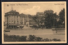 Old postcard Tournai, La Place Crombez 1917 