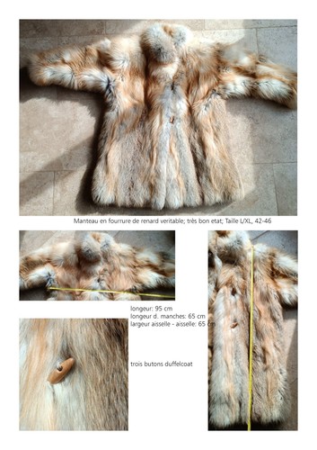 Manteau fourrure véritable - manteau,