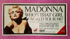 Madonna Concert Ticket 1987 Paris / Parc de Sceaux No. 020355