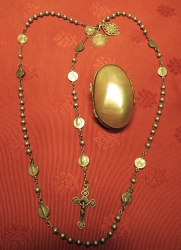 Chapelet ancien perles argent - ancien,