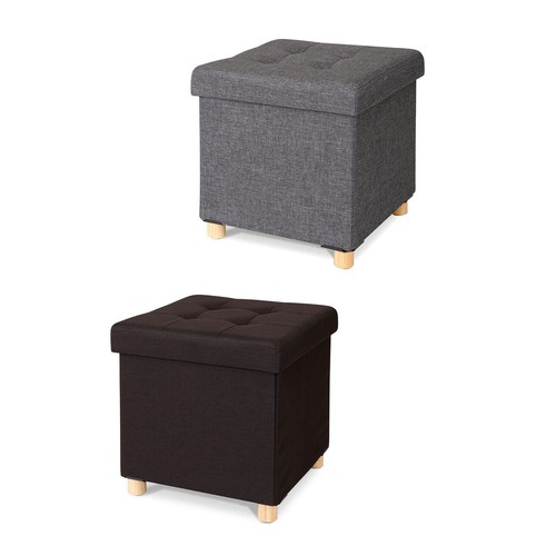 Dibea tabouret pliable lin - tabouret,