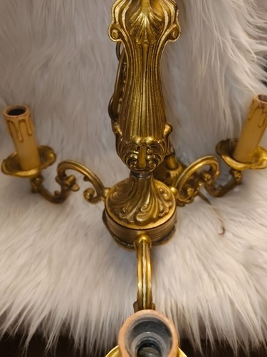 Lustre ancien bronze doré - lustre,