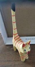 Wooden Figurine Cat Figure Model 35