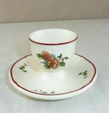 Ancien coquetier décor fleurs