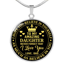 To My Daughter Necklace Love