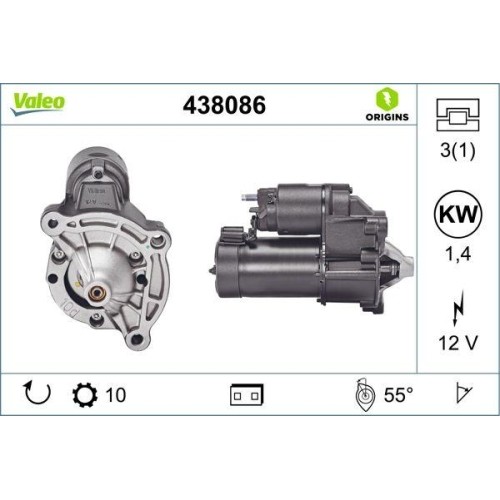 Démarreur valeo 438086 - démarreur,