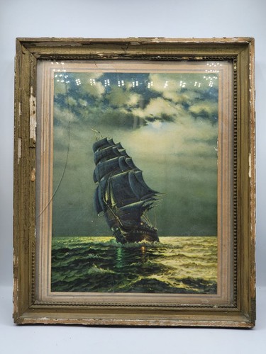 Ancien tableau marine - , old