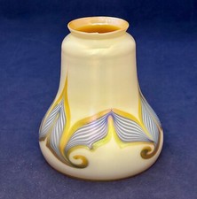 Antique LUSTRE ART QUEZAL Art Nouveau Arts & Crafts Mission era art glass shade