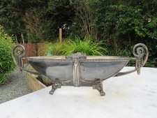 ART NOUVEAU / DECO - Grande Jardinière métal argenté Centre de table 3 poinçons